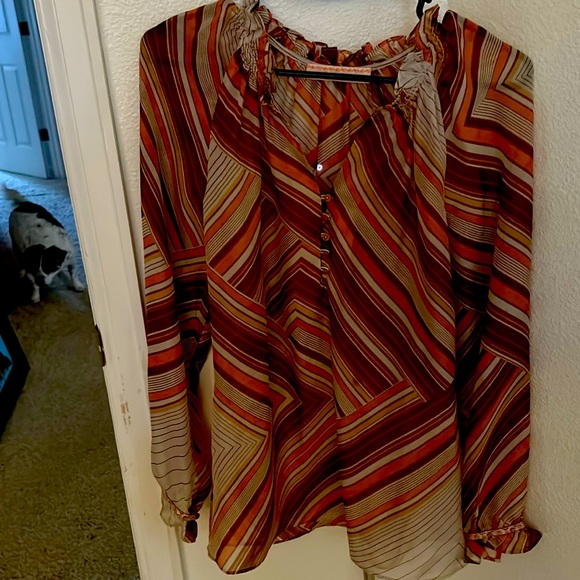 100% silk Robert graham blouse size xs - Picture 1 of 3